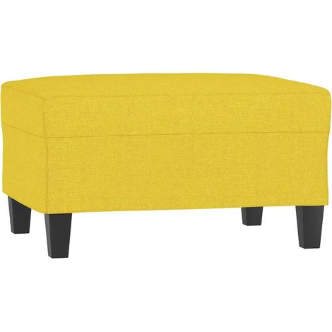 Repose-pied Jaune clair 70x55x41 cm Tissu (1/5)