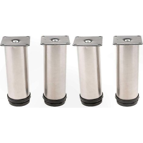 Pieds de rechange pour meubles : un ensemble de 4 pieds métalliques réglables, de 15 cm de haut, compatibles avec les canapés et les chaises. (1/5)