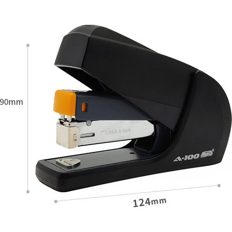 Agrafeuse Économique d’Effort STD A‑100, Agrafeuse de Bureau 25 Feuilles, Couleur Noire , Compatible agrafes 24/6 et 26/6, AGRAFES NON INCLUSES, Agrafeuse manuelle pour bureau, école et usage domestiq (1/2)