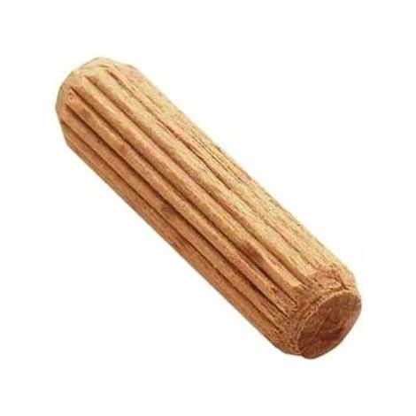 Tourillon en bois d'hêtre strié - EMUCA - 8 mm - 40 mm