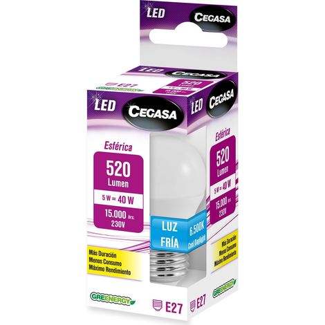 LMP CEGASA LED ESF 5W E27 520 6500K - CEGASA