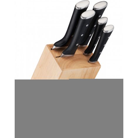 Tefal Küchenmesser-Set aus Edelstahl mit Holzblock