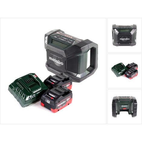 Metabo R 12-18 DAB+ BT Radio de chantier sans fil 12-18 V DAB+ Bluetooth + 2x batterie 5,5 Ah + chargeur (1/5)