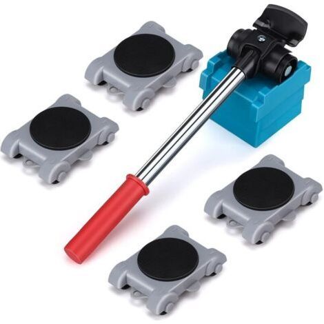 Leve Meuble roulettes pour Meubles Lourd Ensemble de 8 pièces Kit Deplacement Meuble, Deplace Meuble Lourd sans Effort, Patins Rotatifs à 360 Degrés, Charge Maximale 150kg (1/5)
