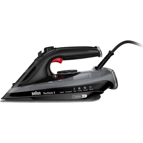 Braun TexStyle 5 SI 5088 BK Ferro da Stiro a Vapore EloxalPlus Soleplate 2800W Nero (1/5)