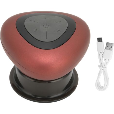 Appareil de massage par ventouses électrique 4 vitesses, pression négative, compresse chaude, machine de massage Gua Sha Rouge (1/5)