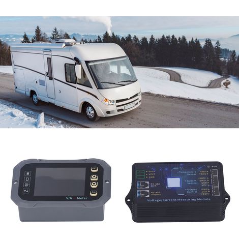 400-A-Batteriemonitor mit hochauflösendem 2,4-Zoll-Display, 0–120 V mit Shunt, App-Steuerung, drahtlosem Voltmeter und Amperemeter, bidirektionalem Kapazitätsdetektor (1/5)