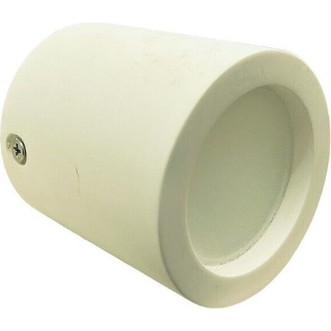 Plafoniera moderna in gesso e vetro verniciabile rotonda 7.5x7 cm e attacco gu10 massima potenza supportata 10w (1/5)
