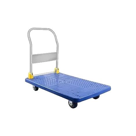 Carro de plataforma, capacidad de carga de 600 kg, dimensiones de 101,6 x 61 cm, diseño de plataforma robusto, material de acero y PP, plegable para un fácil almacenamiento. (1/5)