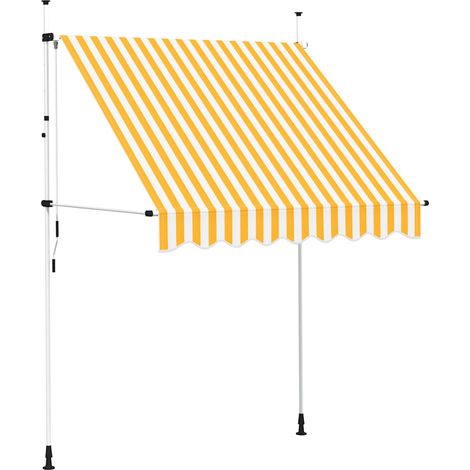 vidaXL Tenda da Sole Retrattile Manuale 200cm Strisce Arancione (1/5)
