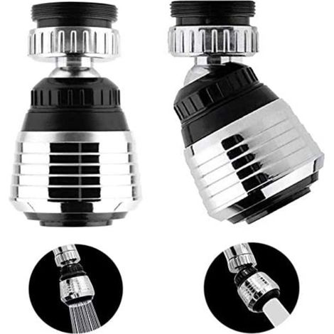 Küchenarmaturfilter mit 360° drehbarem Kopf, Belüfter, Sauerstoffanreicherer, Spritzschutz und Wassersparfunktion, 2er-Pack – AquaForge