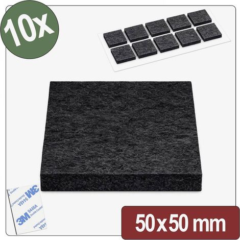 Quadrios 26SA136 Feltrini autoadesivo, rotondo Nero (L x L x A) 50 x 50 x 4 mm 10 pz.