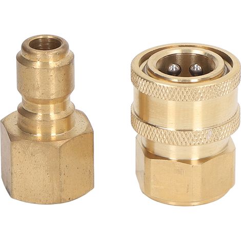 Raccords pour nettoyeur haute pression 5000 PSI, adaptateur de tuyau pour machine à laver, connecteurs mâle et femelle M18x1,5 mm, filetage femelle (fiche et prise). (1/5)