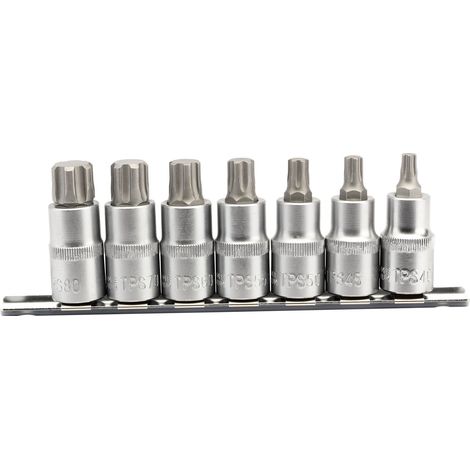 Draper TX-STAR Plus 7-Piece 1/2" Square Drive Socket Bit Set (55mm) for Heavy-Duty Fastening