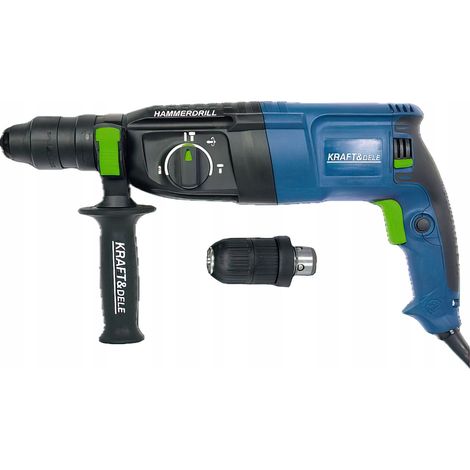 Taladro percutor SDS de 2650 W, 230 V, 1300 RPM y 5500 BPM + cuchilla de repuesto (1/5)