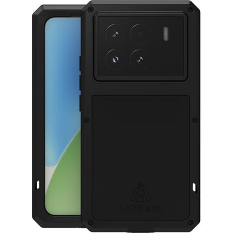 Funda Love Mei para Xiaomi 15, reforzada con cristal, negra. (1/3)
