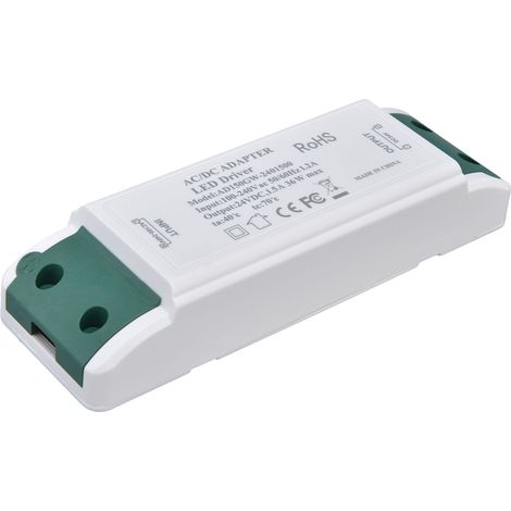 Alimentation LED 24V DC 1.5A 36W, driver à tension constante 24V pour bande lumineuse, convertisseur AC100-240V, certifié CE, L36W/AD150GW-2401500 (1/5)