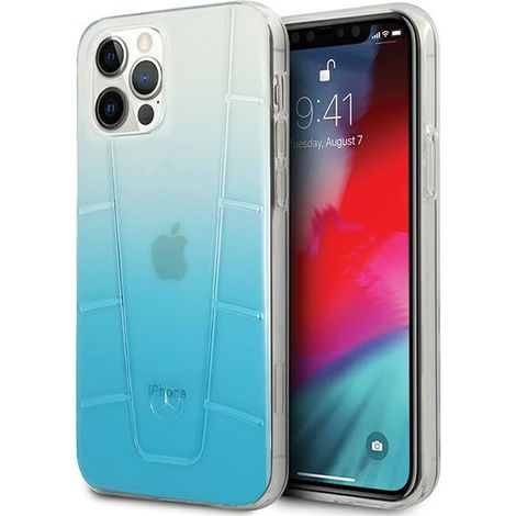Mercedes MEHCP12LCLGBL iPhone 12 Pro Max 6,7 blau/blaue Hartschale Transparent Line (1/5)