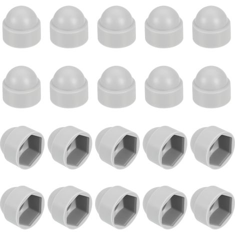 20 Pièces Capuchon de Protection pour Écrou M12x19x23mm (Gris) (1/5)