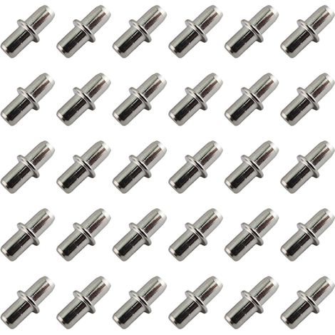 Packung mit 40 vernickelten 5-mm-Regalwinkeln – Regalträger – Brettträger für Möbel und Schränke, 5 x 15 mm (1/5)