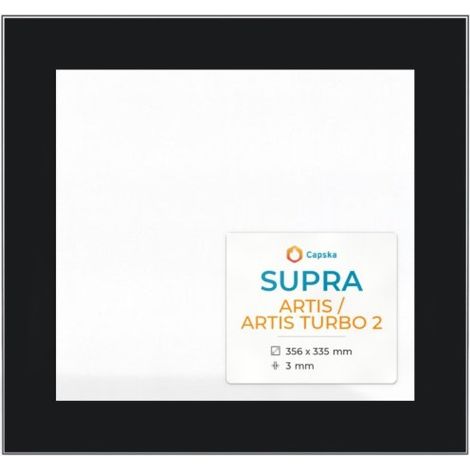 Vitre Supra ARTIS / ARTIS TURBO 2 (sans sérigraphie) - Verre Rectangle pour poêle à bois - 356 x 335 mm (L1 x H1) - 3 mm (1/5)