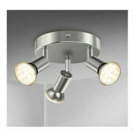 Spot LED - Plafonnier Orientable - IP44 - 3x GU10 - Lumière Chaude - 1 Pièce (1/4)