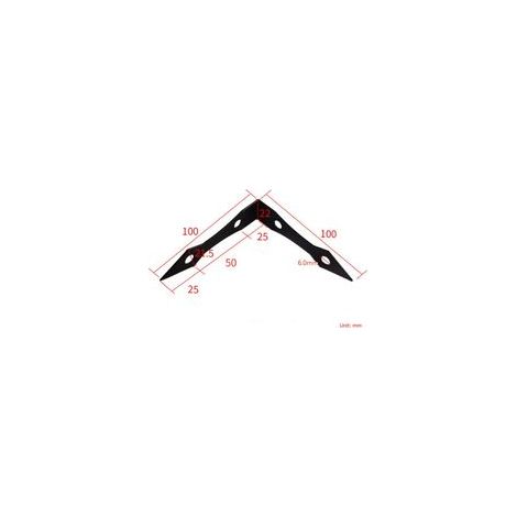 Lot de 8 protections d'angle en métal vintage pour meubles, supports d'angle décoratifs noirs, supports d'angle de 10 cm, pour maison de ferme, porte de grange, armoire, cadre en bois, ta (1/4)