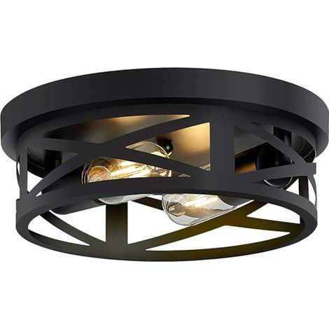 Plafonniers encastrés luminaire industriel à lumière mate intensité variable pour couloir cuisine salle de bain chambre coucher 220V E26 (1/5)