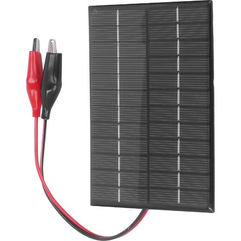 Panneau solaire 2W 12V à haut rendement de conversion, résistant au vent, en polysilicium, pour lampes et radios. (1/5)