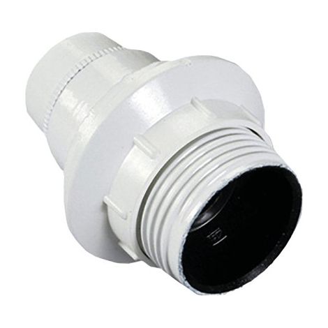 PORTALAMPADA CAMICIA LISCIA + GHIERA ELECTRALINE - TERMOPLASTICO BIANCO E14 M10X1- 6 pezzi