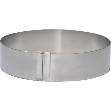 De Buyer - Cercle à pâtisserie extensible en acier inoxydable de 18 à 36 cm - 4,5 cm - Fabriqué en France, cercle extensible et (1/3)