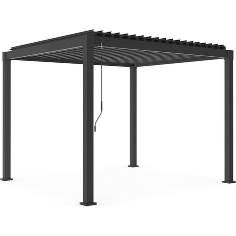 Pérgola Garda antracita 300x300xH240 (1/4)