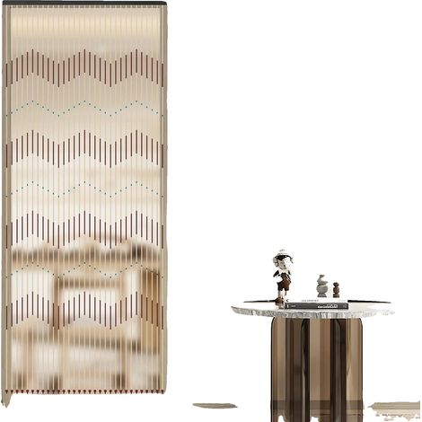 Cortina divisoria de ambientes, fabricada en bambú y madera, dimensiones 90 x 220 cm, 31 hilos, diseño ecológico, estilo moderno. (1/5)