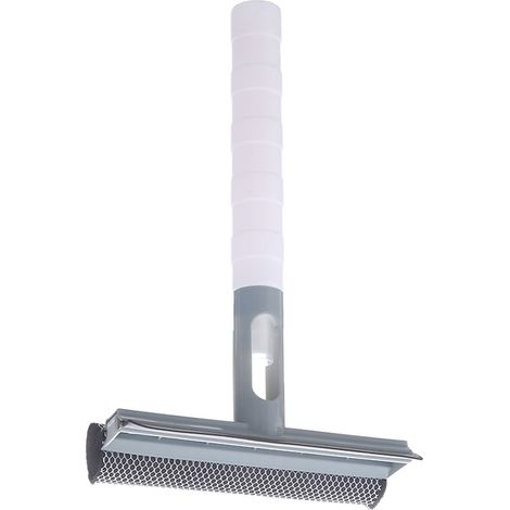 3-in-1 Fensterreiniger mit Abzieher, abnehmbarer Stange und blauem Sprüher für Dusche und Fenster (1/5)