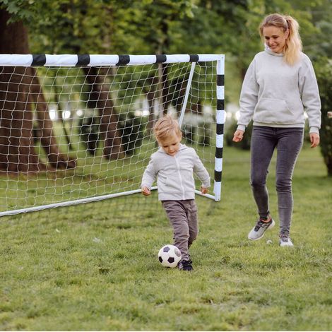 But de football pliable 240x150x90 cm fer noir HAVRYA (1/5)