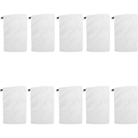 10 pièces sac de filet de nettoyage feuille poubelle attrape sacs filtrants à mailles fines pour aspirateur de piscine (1/5)