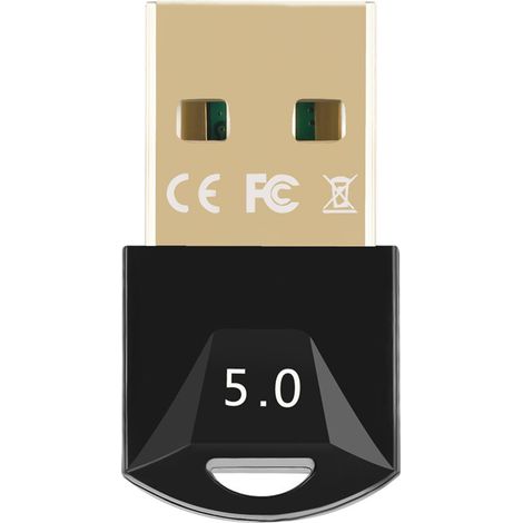Adattatore Bluetooth 5.0 per computer desktop e laptop, trasmettitore e ricevitore audio Bluetooth USB, tutto in uno