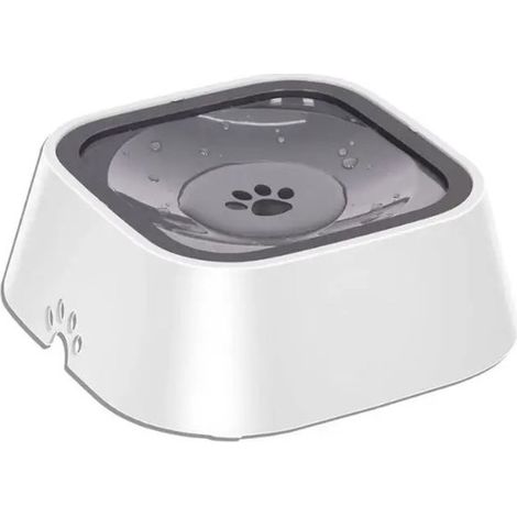1,5 L - Abreuvoir pour chien anti-débordement - Gamelle de voyage pour voiture - Anti-éclaboussures et anti-bave - Gris (1/5)
