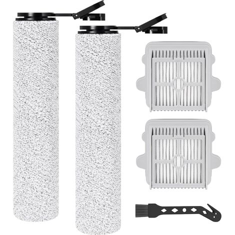 Rouleau de brosse de rechange et Filtre HEPA pour Roborock F25 GT/F25 BX/F25 ACE/F25 RT/F25 LT/F25 ALT/F25/F25 XT/F25 ACE Combo/F25 Combo/F25 Ultra/F25 ACE Pro aspirateur Laveur sans Fil-5 Accessoires (1/5)