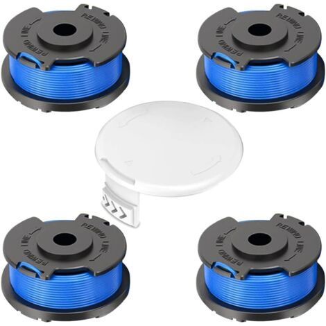 4 Pack Replacement Trimmer Line Spools for Ryobi One+ AC14RL3A 18v 24v 40v Trimmers, Spool Diameter 1.6mm, Length 20.11m (4 Trimmer Line Spools, 1 Cover) (1/5)