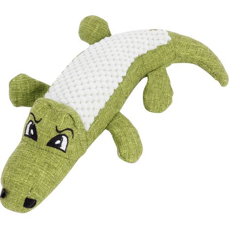 Jouets pour chiens, Simulation en forme de Crocodile, peluche en peluche résistante aux morsures, jouets vocaux molaires pour animaux de compagnie, vert