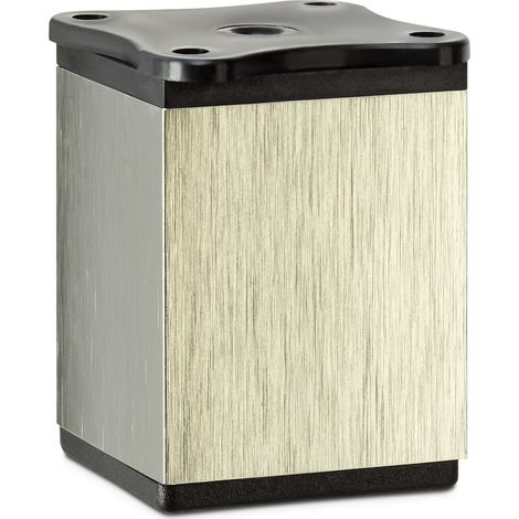 Möbelfuß DAK II 40 x 40 mm Höhe 60 mm Edelstahloptik höhenverstellbar (1/2)