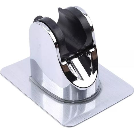 Supporto per soffione doccia cromato con fissaggio autoadesivo senza fori (1/5)