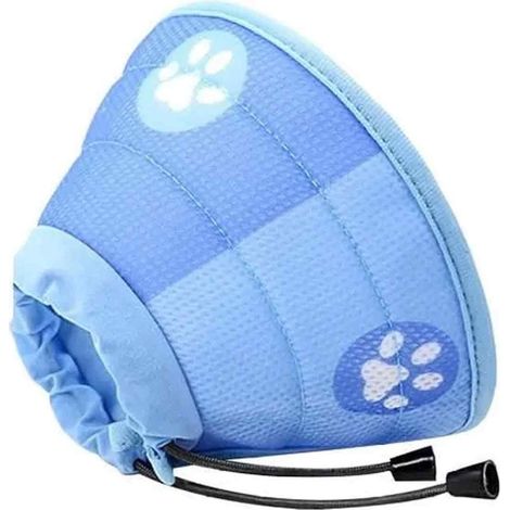 Elkuaie Collier Anti-léchage Chien Chat - Collier Anti-léchage Ajustable - Protection Après Opération ou Blessure - 1 Pièce - Pour Chats et Petits Chiens + Bleu (1/5)