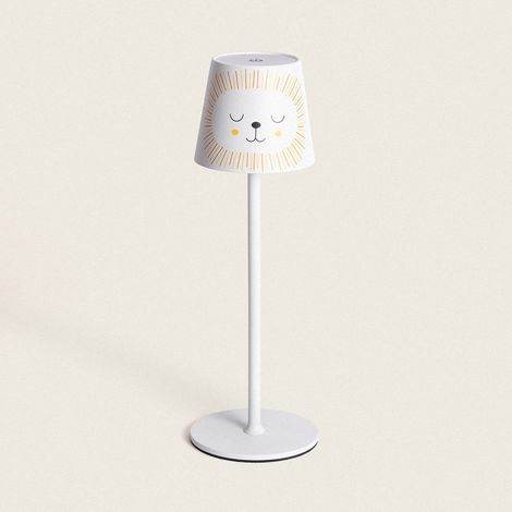 Lámpara de Mesa LED Portátil de Metal con Batería USB Recargable Anisa Kids Amarillo