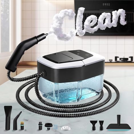 Portable Nettoyeurs Vapeur électriques Nettoyeur Vaporisateur Appareil Vapeur Nettoyeur Vapeur a Main Haute Pression Voiture Vitre Canapé Maison Voiture Fenêtres Cuisine Salle de Bain Sol (noir) (1/5)