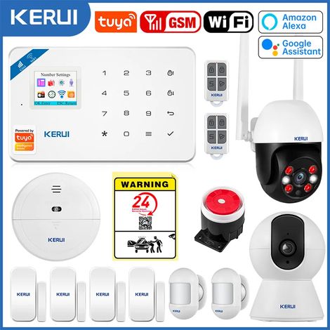 (Pack 8) Système d'alarme de sécurité Tuya Smart WiFi GSM, compatible avec Alexa Home, antivol (1/5)