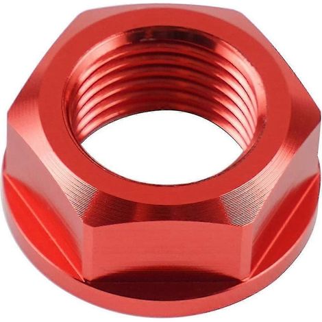 Écrou d'essieu avant rouge M16 pour CRF250R, CRF450R, YZ125 et YZ250 (1/5)