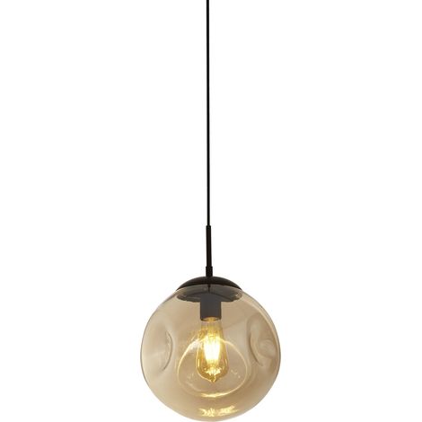 Searchlight Punch Suspension Noir, Verre Perforé Champagne (1/4)