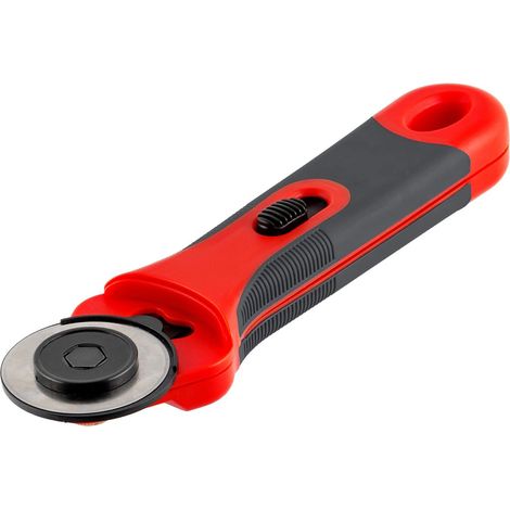 SUKI - CUTTER A ROTELLA 195MM, Ø45MM - IMPUGNATURA ERGONOMICA ROSSA E NERA